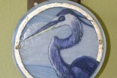 Blue Heron Tea Kettle Lamp