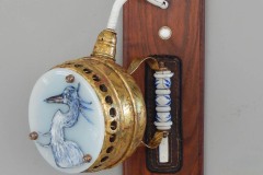 Blue Heron Tea Kettle Lamp