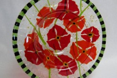 CA Poppies & Checks Bowl