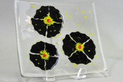 Black CA Poppy Plate