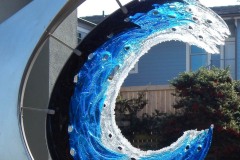 Fused Glass Insert In Existing Sculpture