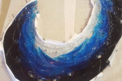 Fused Glass Insert In Existing Sculpture Fused Glass Insert In Existing Sculpture