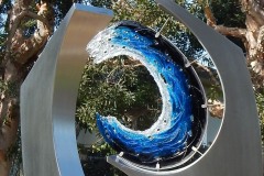 Fused Glass Insert In Existing Sculpture Fused Glass Insert In Existing Sculpture