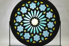 Black & Teal Rose Window