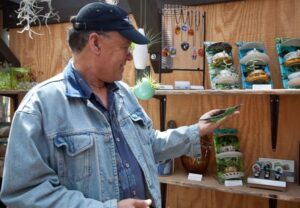 Larry with craft display